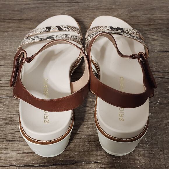 Cole Haan Original Grand Peyton Flatform Women's Platform Shoes Size 8 Snakeskin - Picture 8 of 9